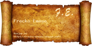 Frecko Emese névjegykártya